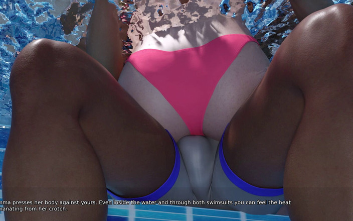 3D Cartoon Porn: 我的宿舍16 - 马克和他的继妹emma和他的继母一起玩得很开心，一边自慰一边发现他