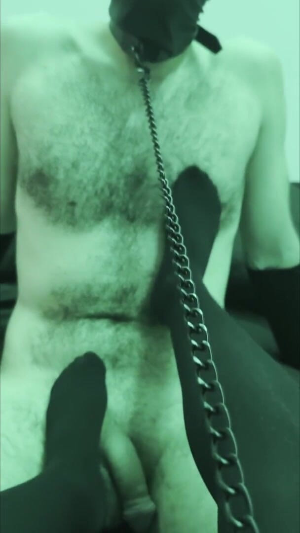 HoneyXScream: Băiatul legat la ochi este supus la picioarele stăpânei sale