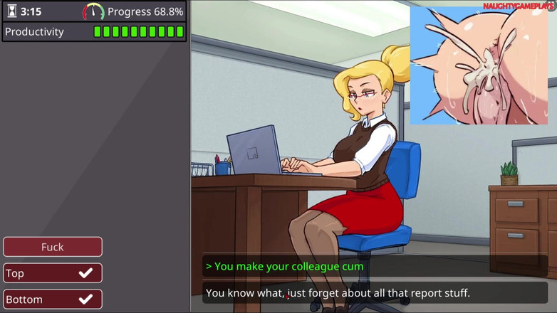 Naughty gameplays: Kaum Arbeiten - Vollbusige Blondine Wird Von Allen Im Büro Gefickt - 3D...