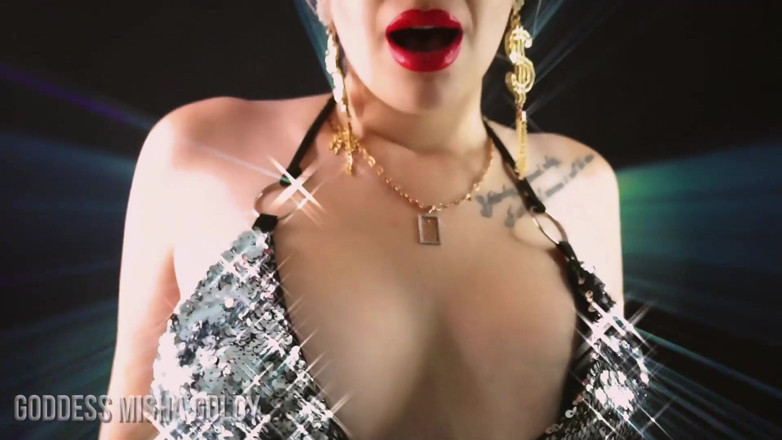 Goddess Misha Goldy: Goon 重新编程！你不能把你的手从你的鸡巴上拿下来，只是抚摸和啪作为我的无脑无人机