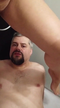 Blonde Chubby Babe Pisses in the Shower Guy in Mouth