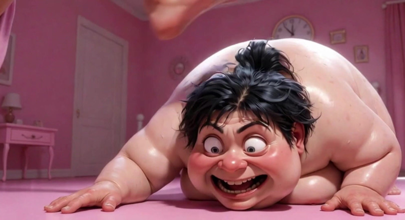 Anime Hentai: Femeie urâtă și grasă degradată - Linge fata frumoasă