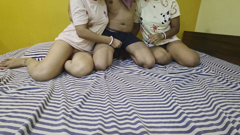 Soma sex: Threesome Heard Fuck New Married Couple and Stepsister