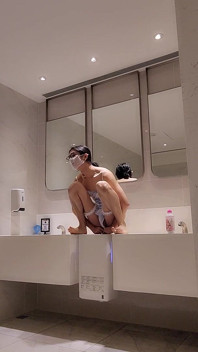 Ballerina Exhibitionist Play with Dildo in the Toilet