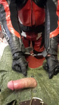 Leather Biker Sucks Dick by Men in Uniform Military