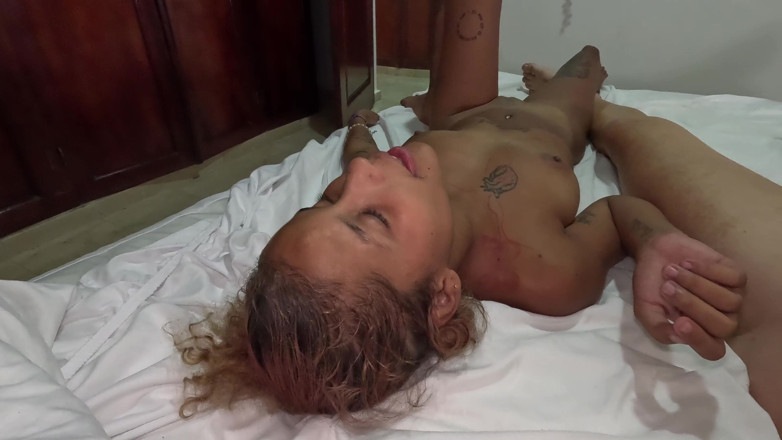 Alex Goes: 18yo Ebony Latina Getting Creamed up with Cum