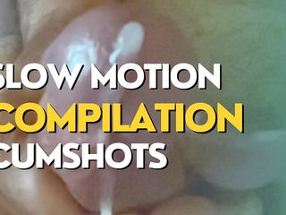 Me and myself on paradise: Slow motion cumshots compilatie
