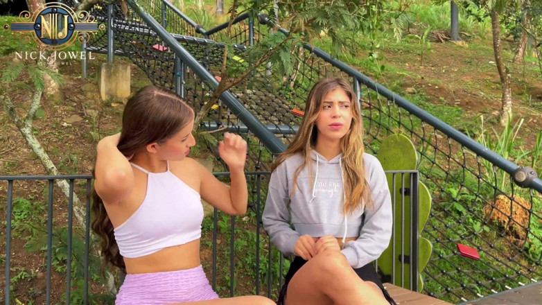 NickJowel: Horny Young Blonde Petites in a Park Fuck a Blind...