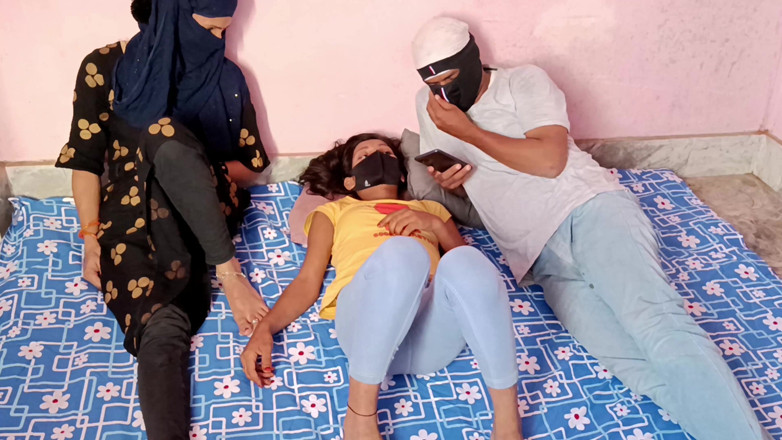 HousewifeGeeta: Virgin Fucked with Married Stepsister in Threesome