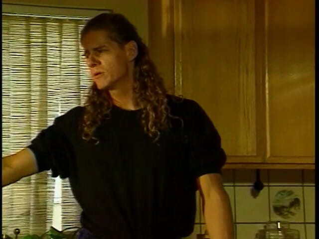 A Lesbian World: Horny blonde lesbos fuck in the kitchen with a toy