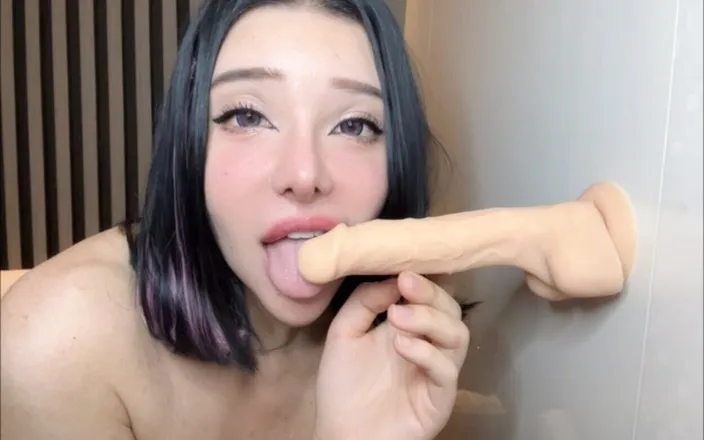Pure Kasumi: Sucking and Playing with My New Dildo