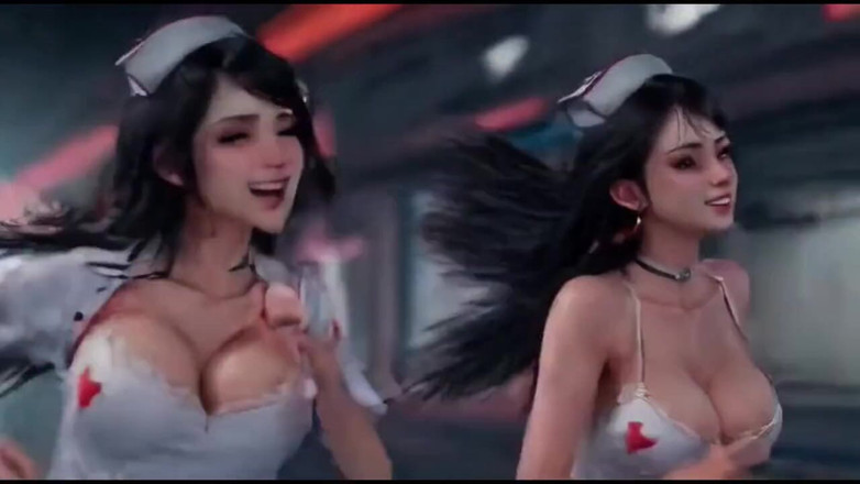 Hot girl dancing: Kiss video, donne infermiere carine che si baciano insieme