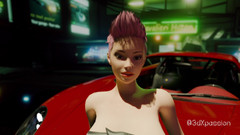 3dxpassion: Přístupový kód je moje kundička. Cyberpunk šukání se sexy prsatou kočičkou