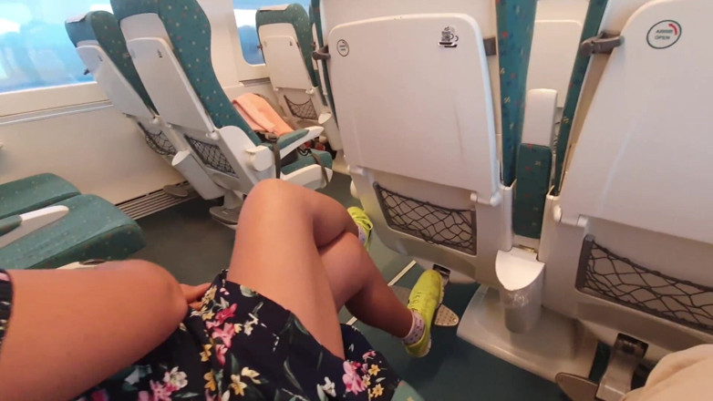 ExpressiaGirl: I Caress My Neighbor on the Train, Sexy Teen Horny...