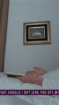 Stepmom Get Surprise Cum in Mouth When She Helps with Jerking to Step Son in Share Bed Before Fuck