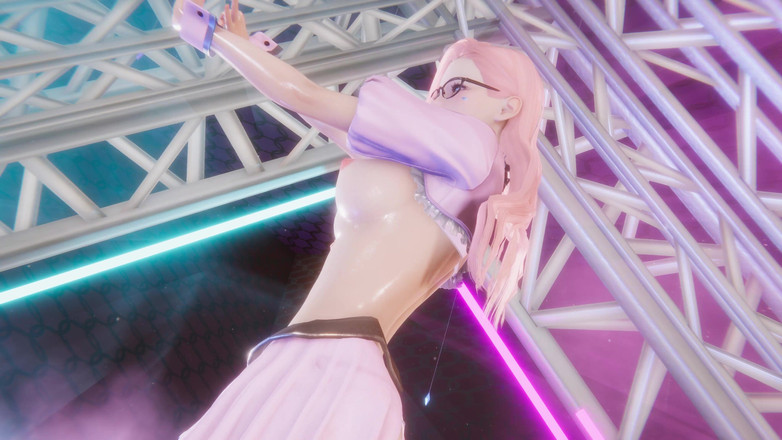 3D-Hentai Games: Purple Kiss - nerd Seraphine - sexy kpop striptease liga de leyendas...