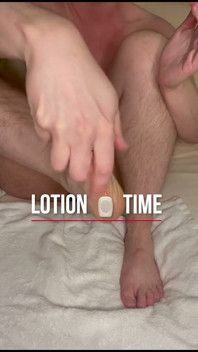 Cspot Rubs Lotion on Their Feet