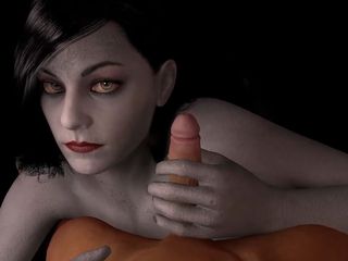 Wraith ward: Alcina Dimitrescu的第一人称视角打手枪：《生化危机村》3D色情模仿