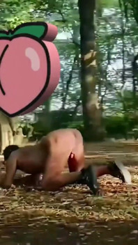 Ass on Full View in a Forest