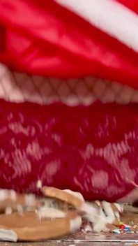 Giantess Christmas Village Slo-mo Crush Destroying My Gingerbread Houses in Slow Motion