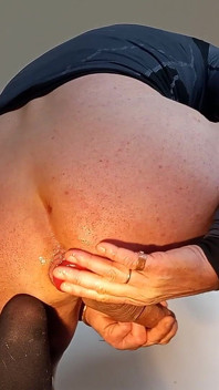 Marvelous Buttock Full of Life Where a Juicy Anal Bud Grows