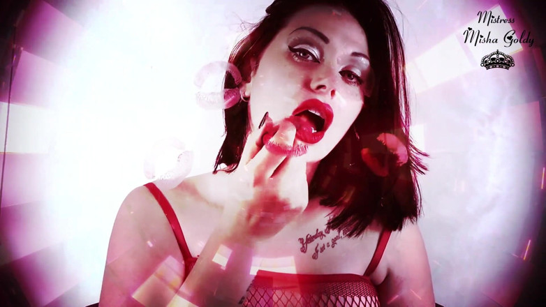 Goddess Misha Goldy: I miei baci rossi su di te