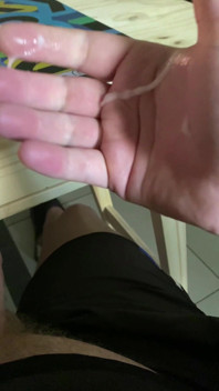 Just Came... Warm, Sticky Cum on My Fingers. I Love Playing with It