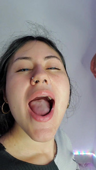 I Got a Load on My Face and It All Ended up in My Mouth! I Love Swallowing All That Cum!