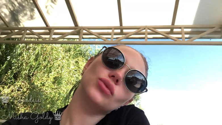 Goddess Misha Goldy: Sexy big lip lick &amp; lip smelling &amp; kiss &amp; glasses fetish on...