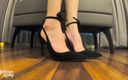 Mysterious Kathy: De heetste hoge hakken passen Asmr enorm sperma op schoenen