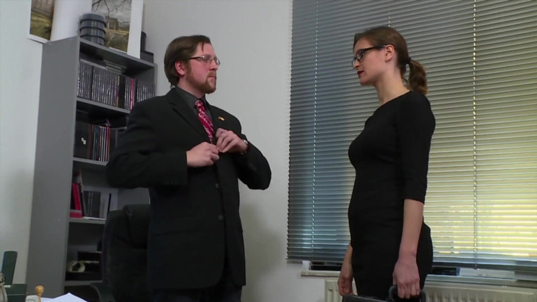 Italian Vintage Porn and MMV Clips: Hairy big ass secretary brunette sprayed on her natural tits