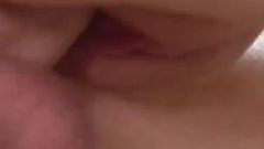 Cara Dee is a girl with natural tits who takes two cocks at a time