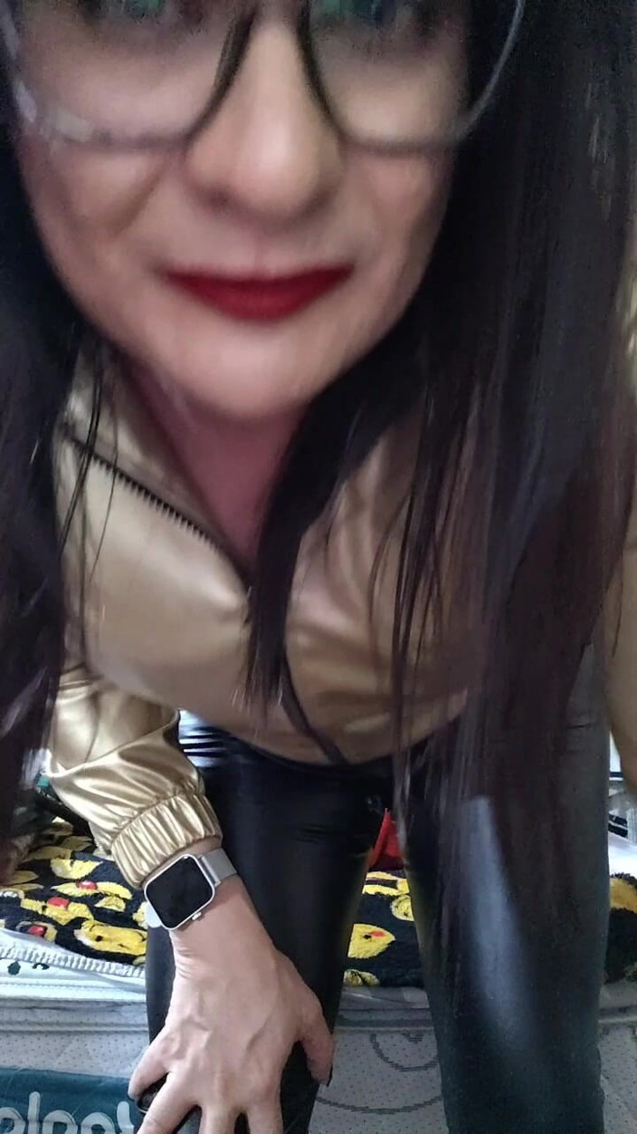 Vero boons: Trans Vero Stroking Her Cock in Sexy Lingerie