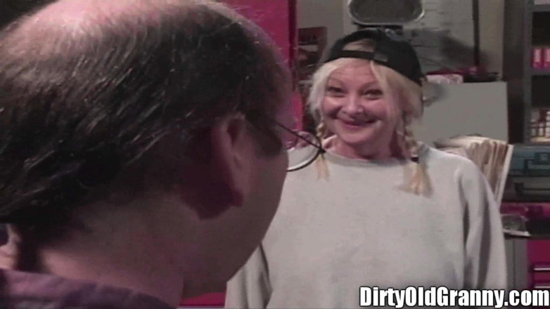 Dirty Old Granny: Granny Pigtails Fat Face Fucks Absolute Loser Dick up Her...