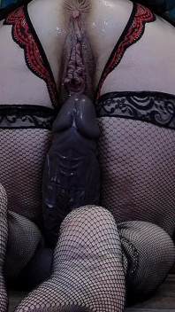 PAWG MILF Rides 4 BBC Dildos - Huge Dildo Ride in Latex Dress
