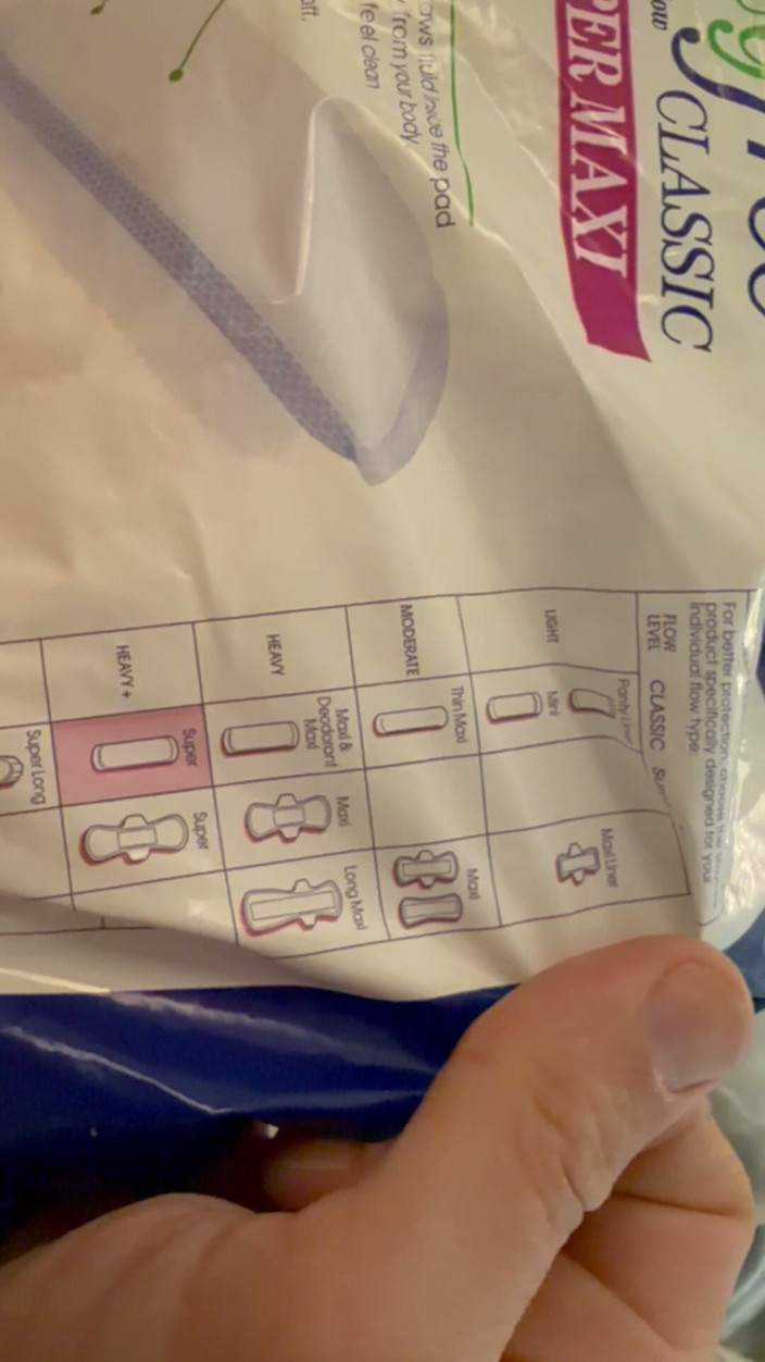 Takepad: Bragas transparentes con manguera y maxi almohadillas