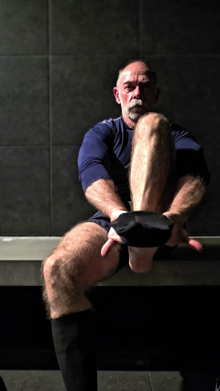 JackvanDean: Feet and Socks on Hairy Bear