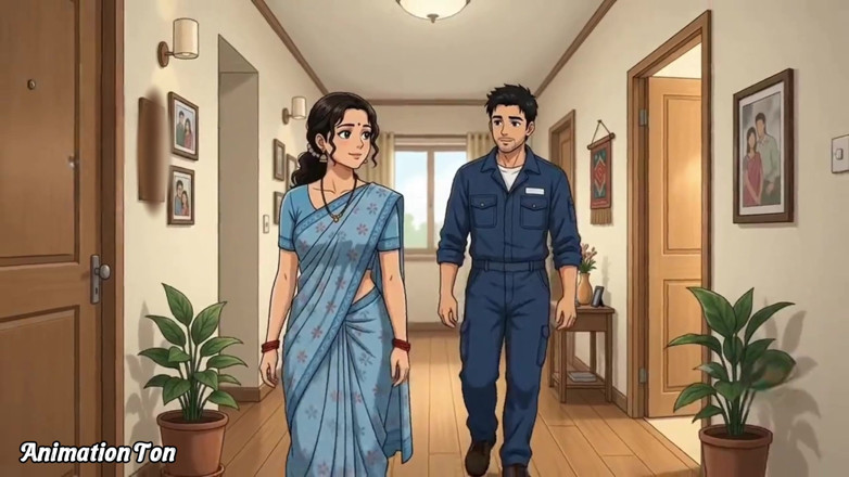 AnimationTon: Unexpected Entry of Mechanic in Bedroom. Hindi 2D Animation