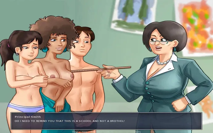 Hentai World: Summertime saga principal suddenly came in