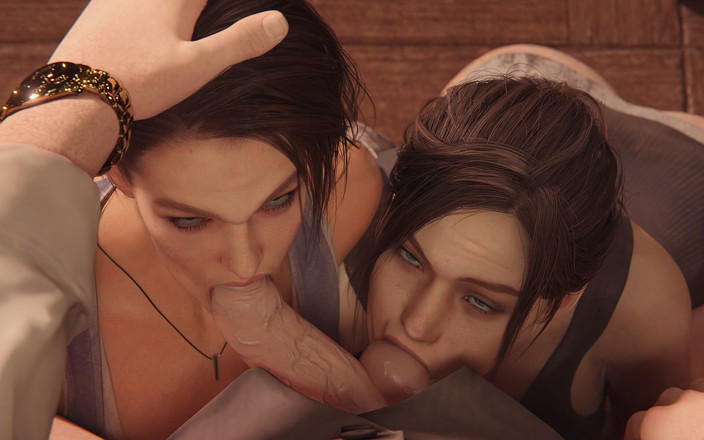 RobStylish: Piroguh दो सेक्सी लड़कियां गले में गहरे लंड लेकर जोरदार लंड चुसाई कर रही हैं