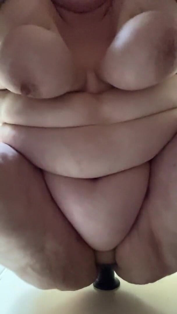 Real homemade BBW BBC porn: Bbwbootyful Ridding 12inch dildo stimulating my clit with bullet vibrator