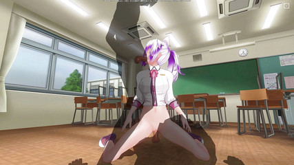 H3DC: Gadis kampus 3d hentai lagi asik nyepong dan ngentot kontol temannya