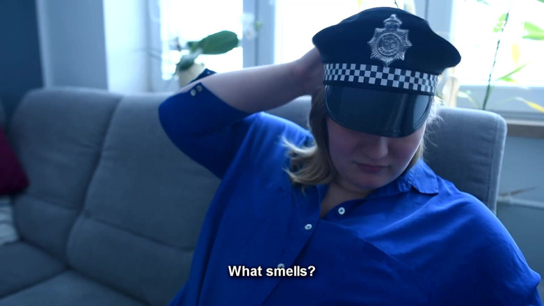 Czech Soles - foot fetish content: Lazy BBW police woman's smelly socks and feet