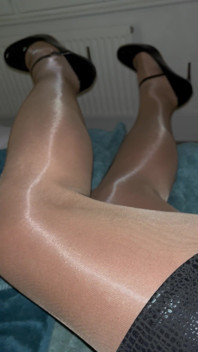 Shiny Glossy Tights and Heels