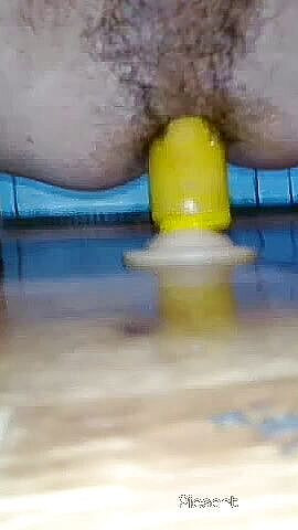 Anal masturbation cum