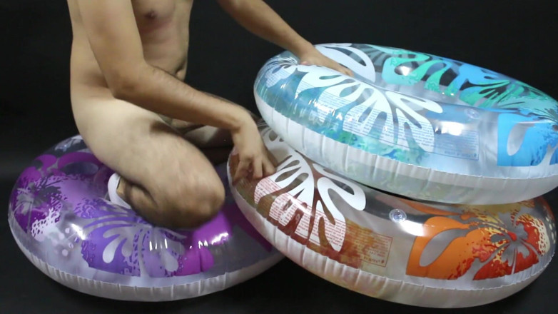 Inflatable Lovers: Three beautiful inflatables swim ring