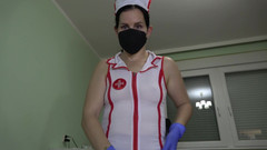 Anna Sky: Robot Nurse in Medical Gloves Treats You