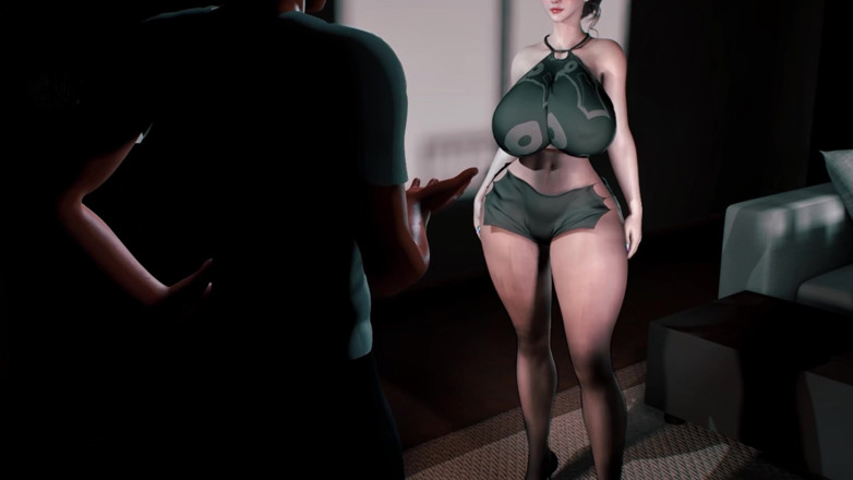 Why fuck so hard: Si jalang bertetek besar 3D curang dengan bosnya yang berbatang besar...