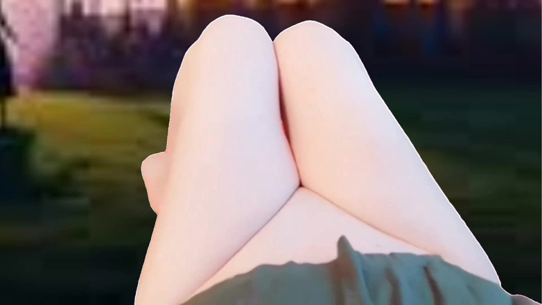 Kitty_Cross: 1 Hands-free výstřik roztomilé nohy Bílé stehna Shemale