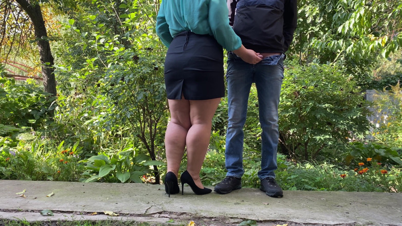 OurFetishLife: BBW in a short skirt and high heels helped the...
